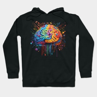 Colorful artistic brain - ADHD, autism Hoodie